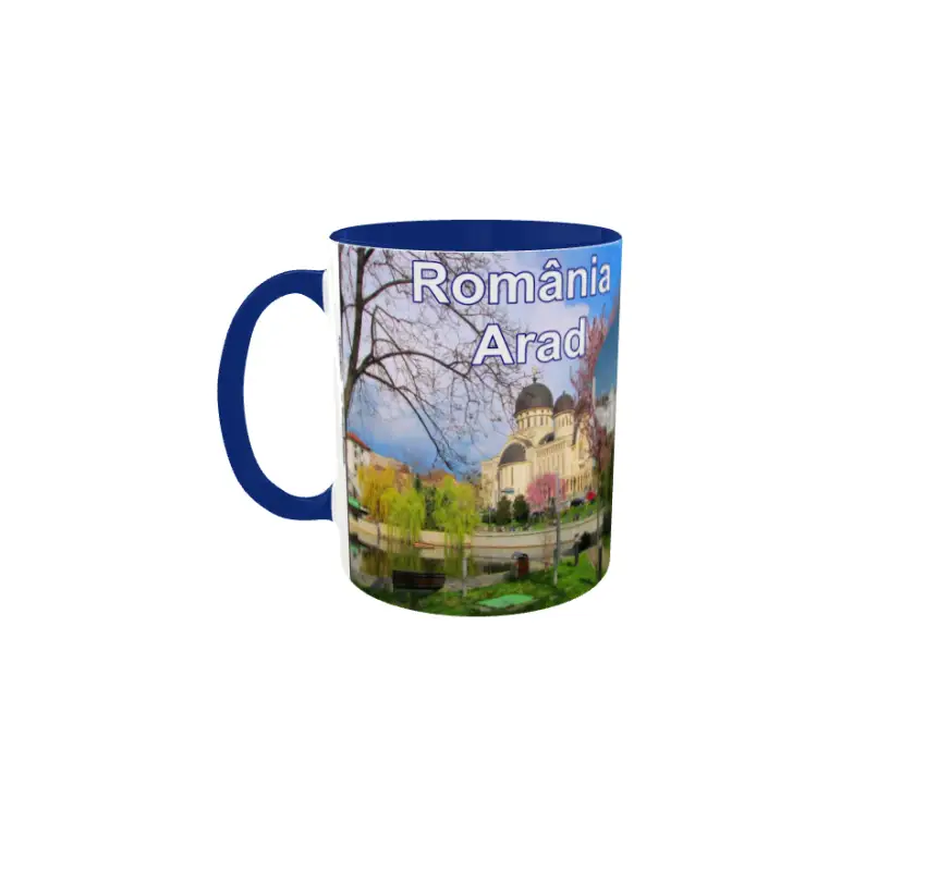 Arad romania, cana ceramica, 330ml, model 3