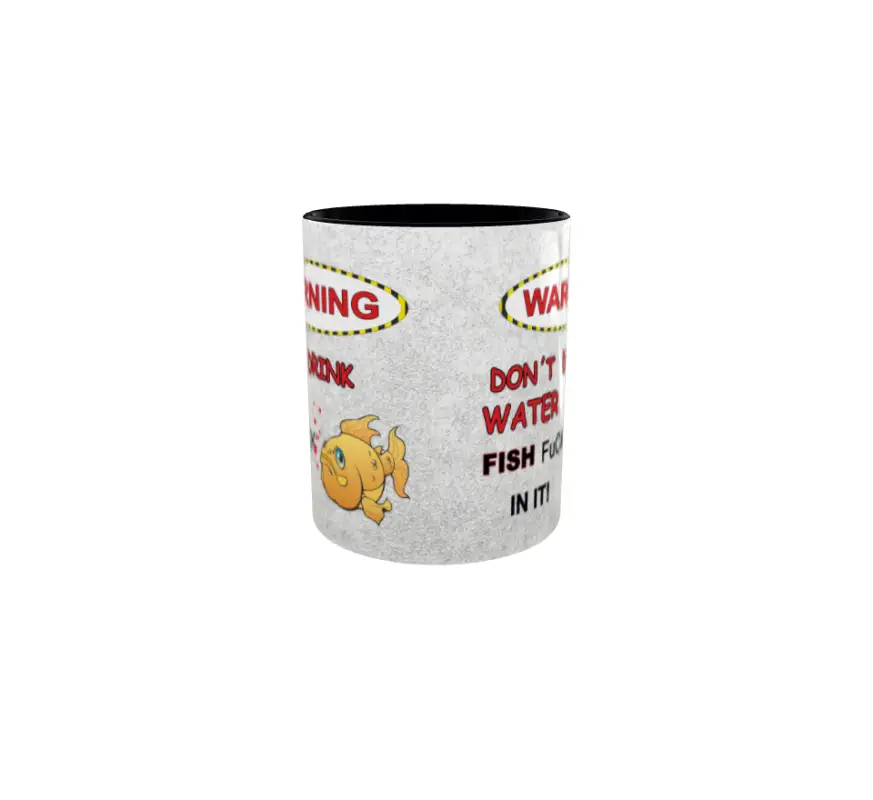 Warning... don t drink water, cana ceramica, 330ml, model 1v