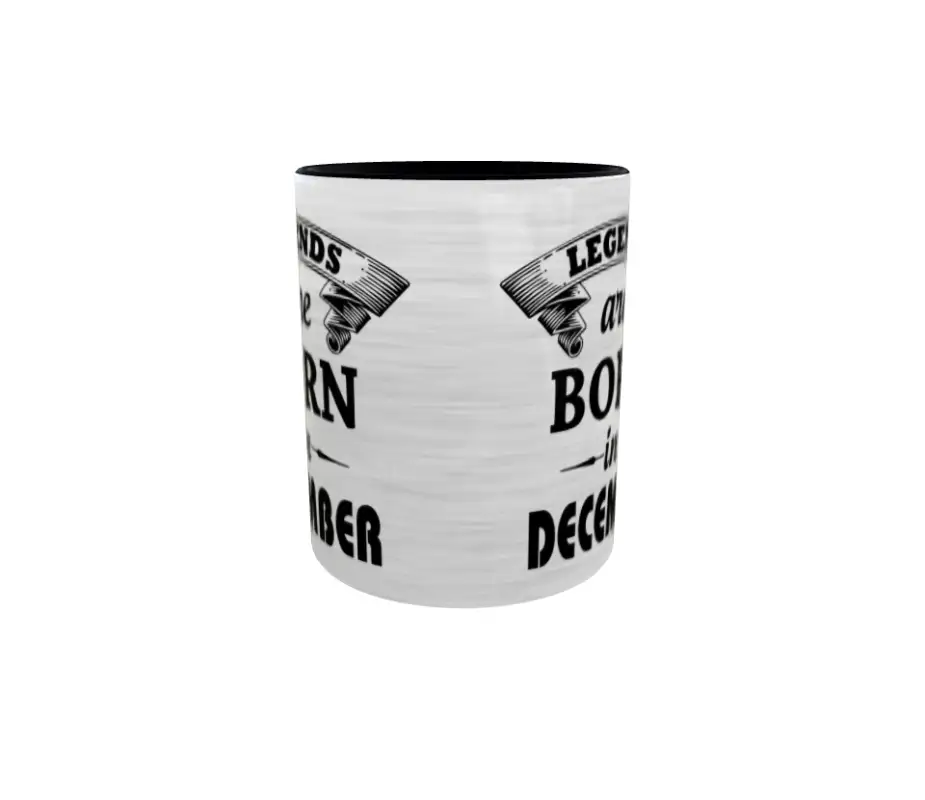 December, legends are born in, cana ceramica, 330ml, cgs1109lv