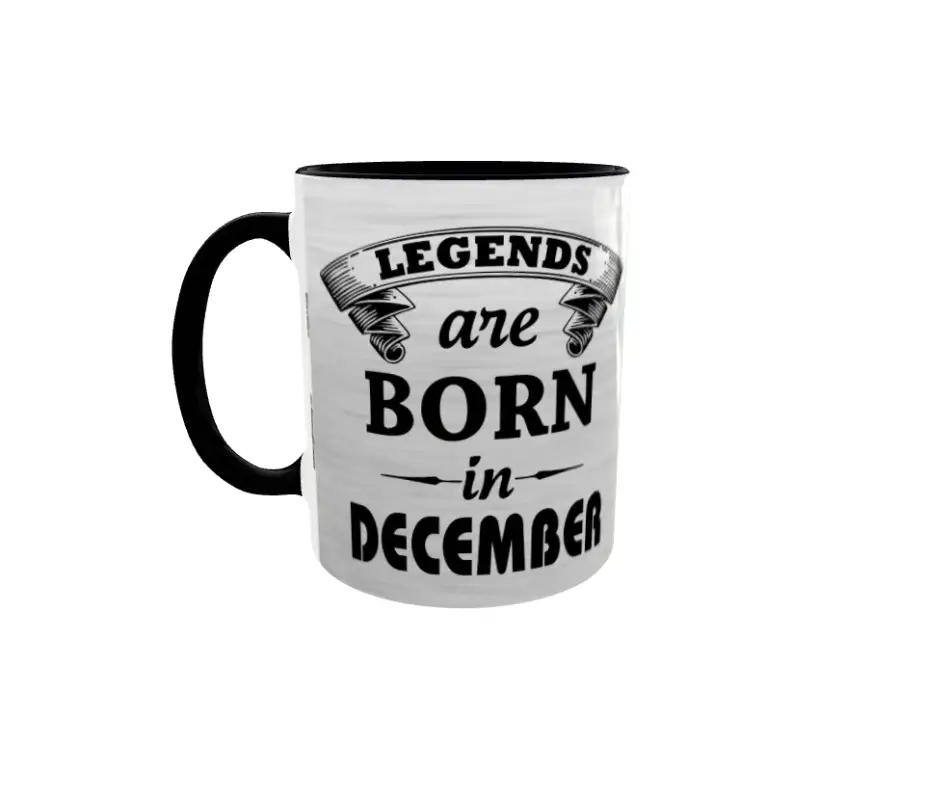 December, legends are born in, cana ceramica, 330ml, cgs1109lv