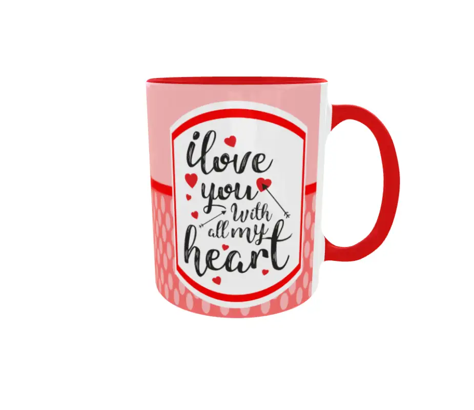 I love you with all my heart, cana ceramica, 330ml,  cgs1140v