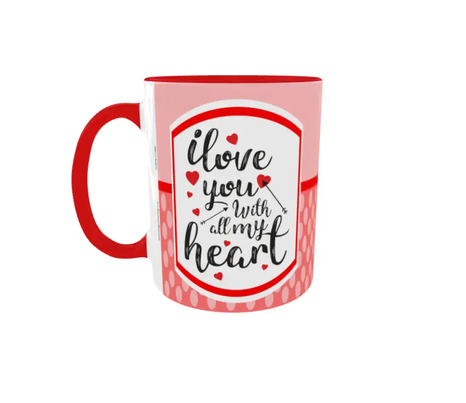 I love you with all my heart, cana ceramica, 330ml,  cgs1140v