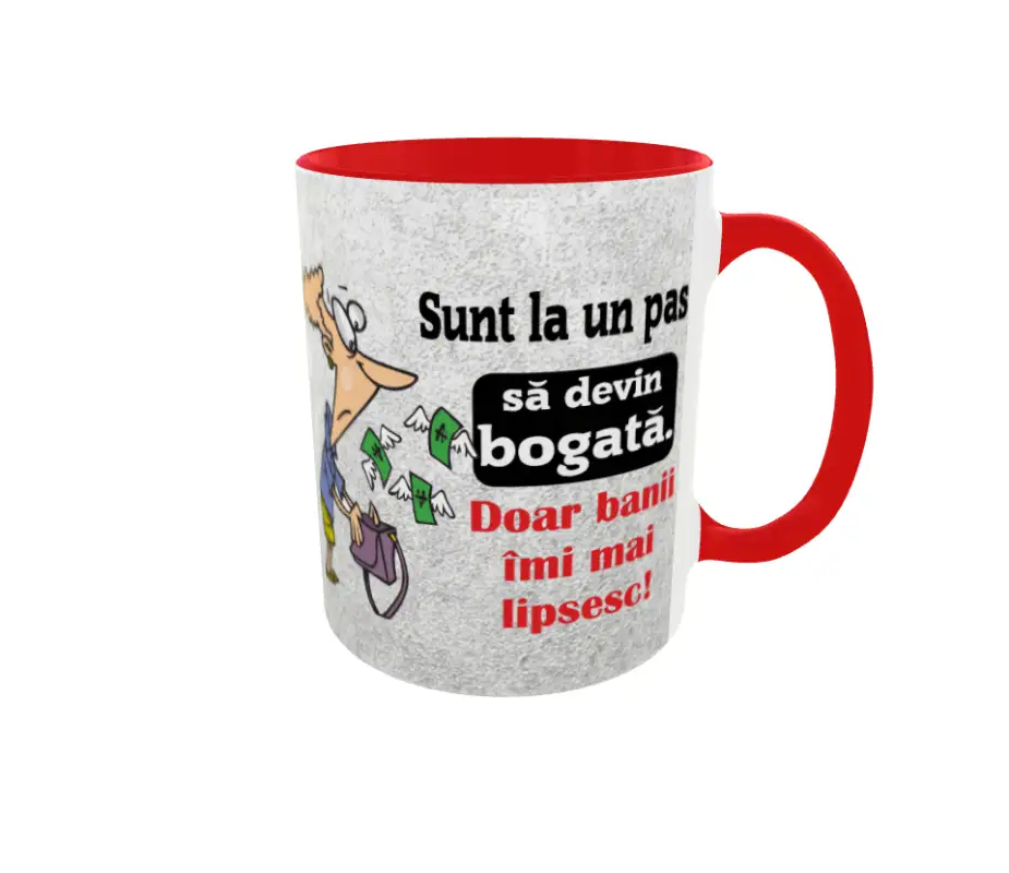 Sunt la un pas sa devin bogata, cana ceramica, 330ml, cgs1173v