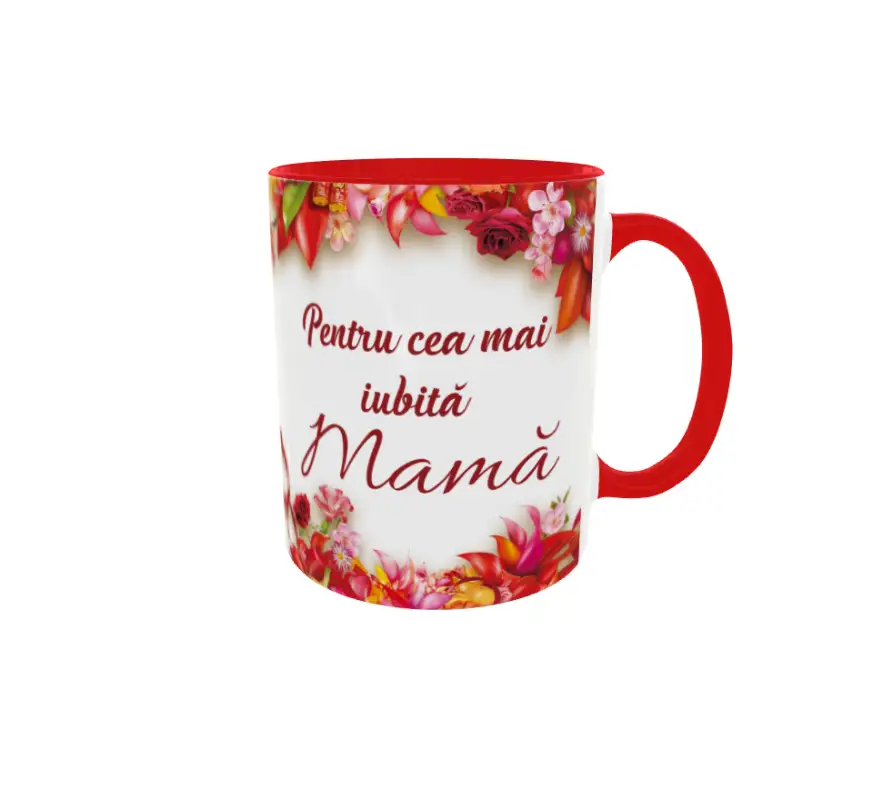 Pentru cea mai iubita mama, cana ceramica, 330ml, cod produs: cgs1195v