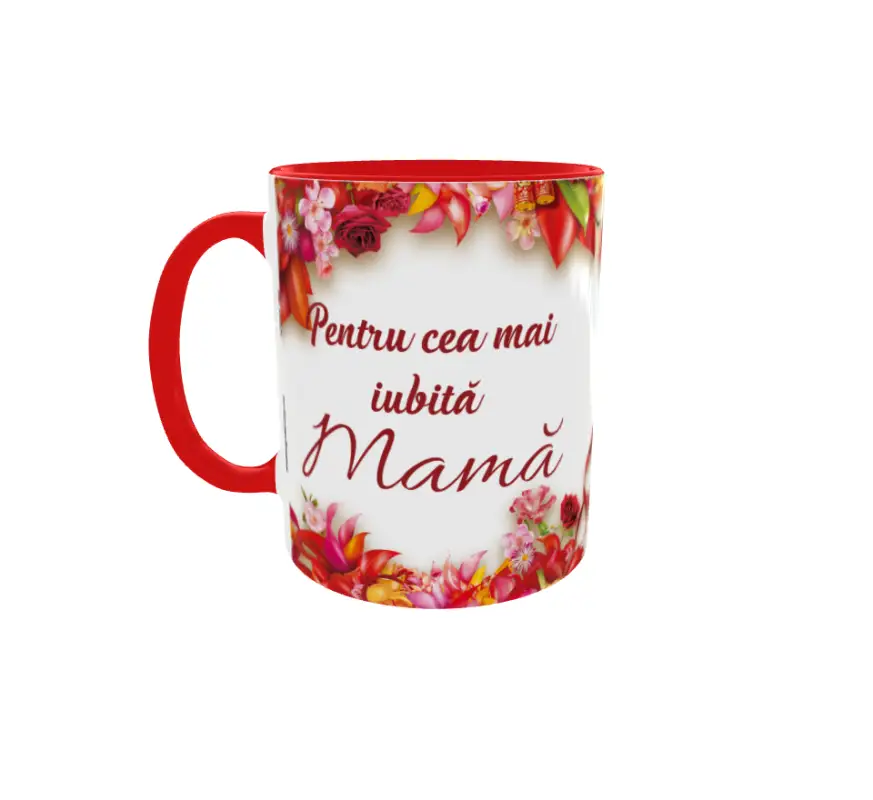 Pentru cea mai iubita mama, cana ceramica, 330ml, cod produs: cgs1195v