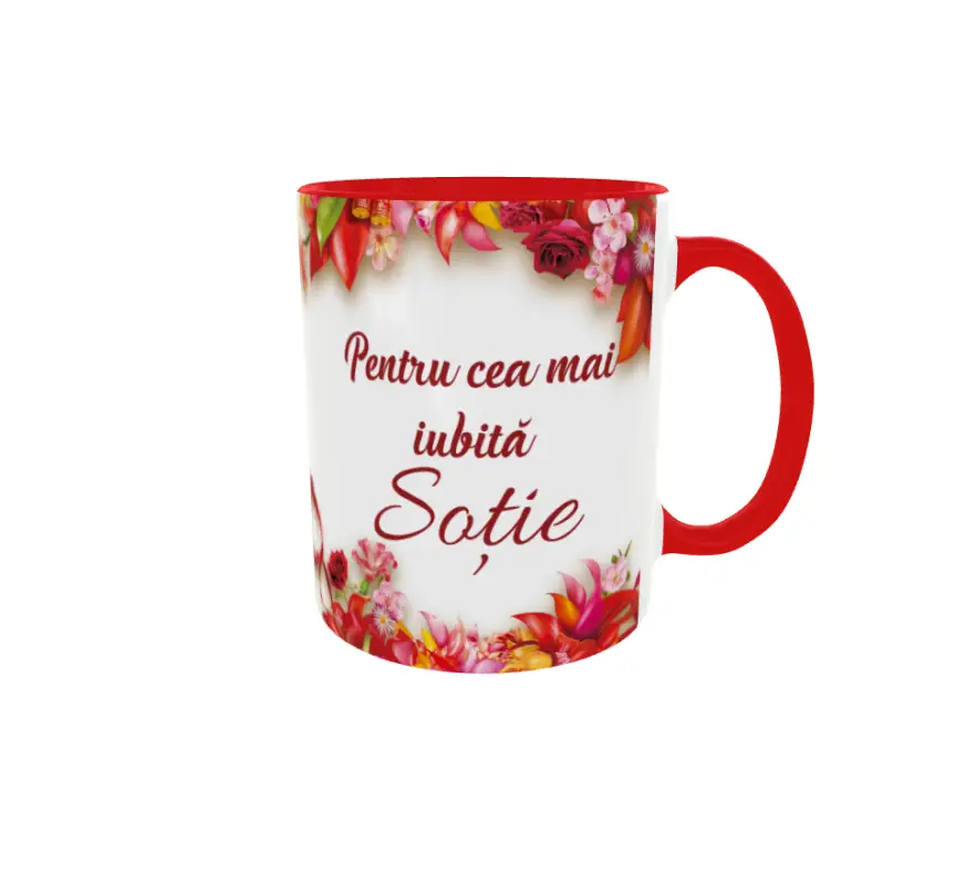 Pentru cea mai iubita sotie, cana ceramica, 330ml, cgs1196v