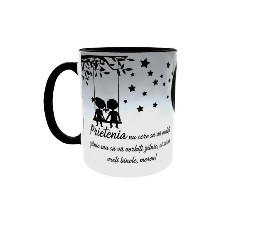 Prietenia nu cere sa va vedeti..., cana ceramica, 330ml, cgs1239c