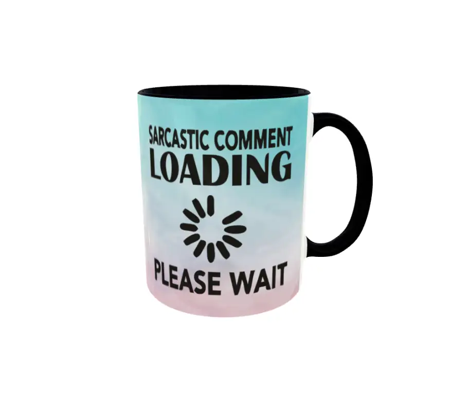 Sarcastic comment loading, cana ceramica, 330ml,  cgs1312bv