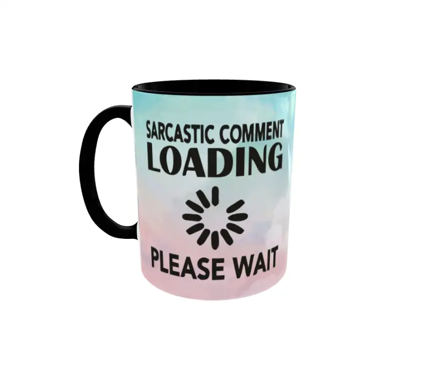 Sarcastic comment loading, cana ceramica, 330ml,  cgs1312b