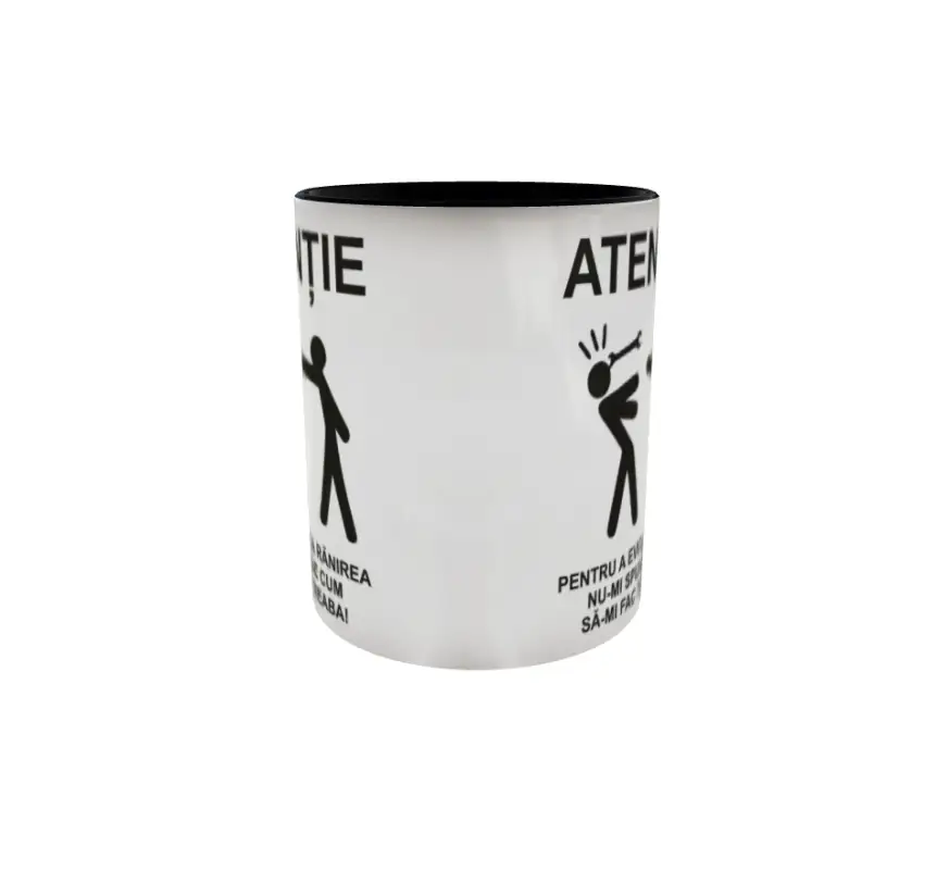 Atentie pentru a evita ranirea, cana ceramica, 330ml, cgs1322v