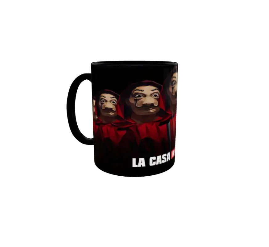 La casa de papel, model 1, cana din ceramica, 330ml