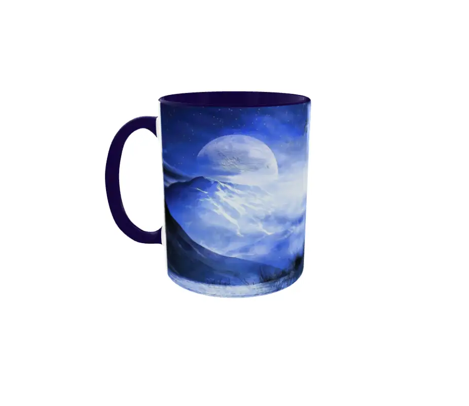 Blue moon, cana ceramica, 330ml