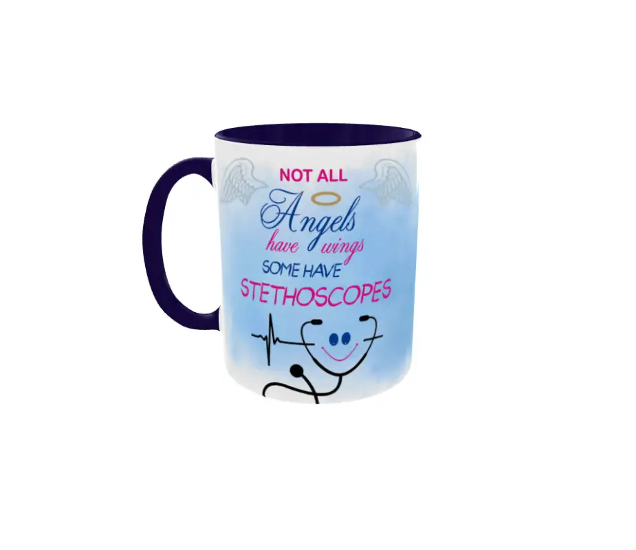 Not all angels have wings some have stethoscopes, cana din ceramica, 330ml