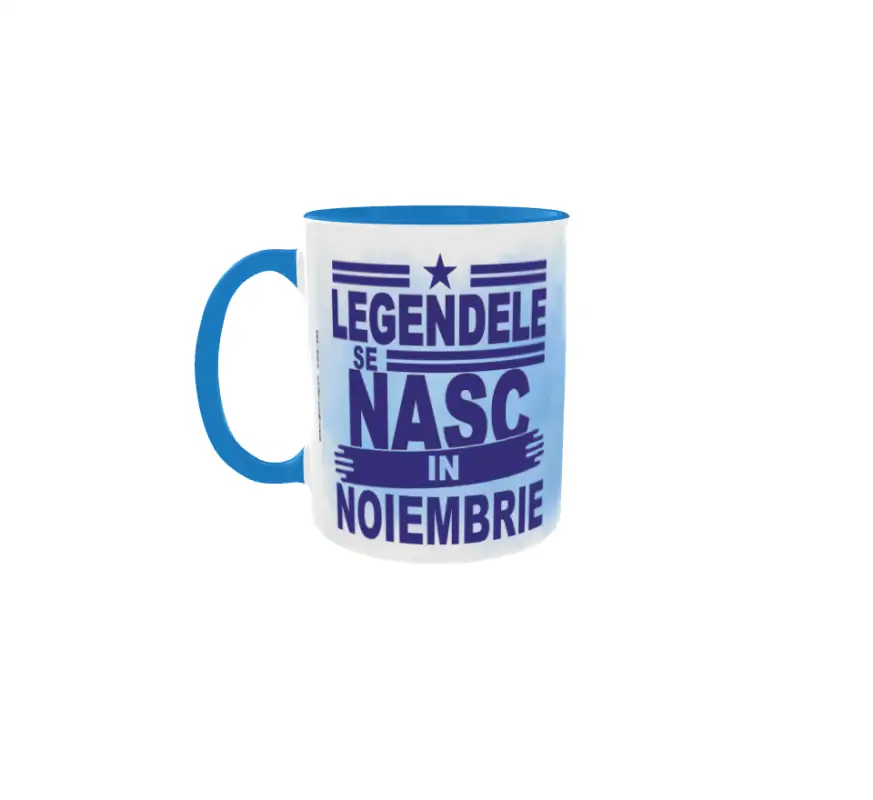 Legendele se nasc in noiembrie, cana din ceramica, 330ml