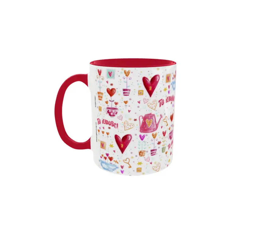 Te iubesc, cana din ceramica, 330ml, model 2