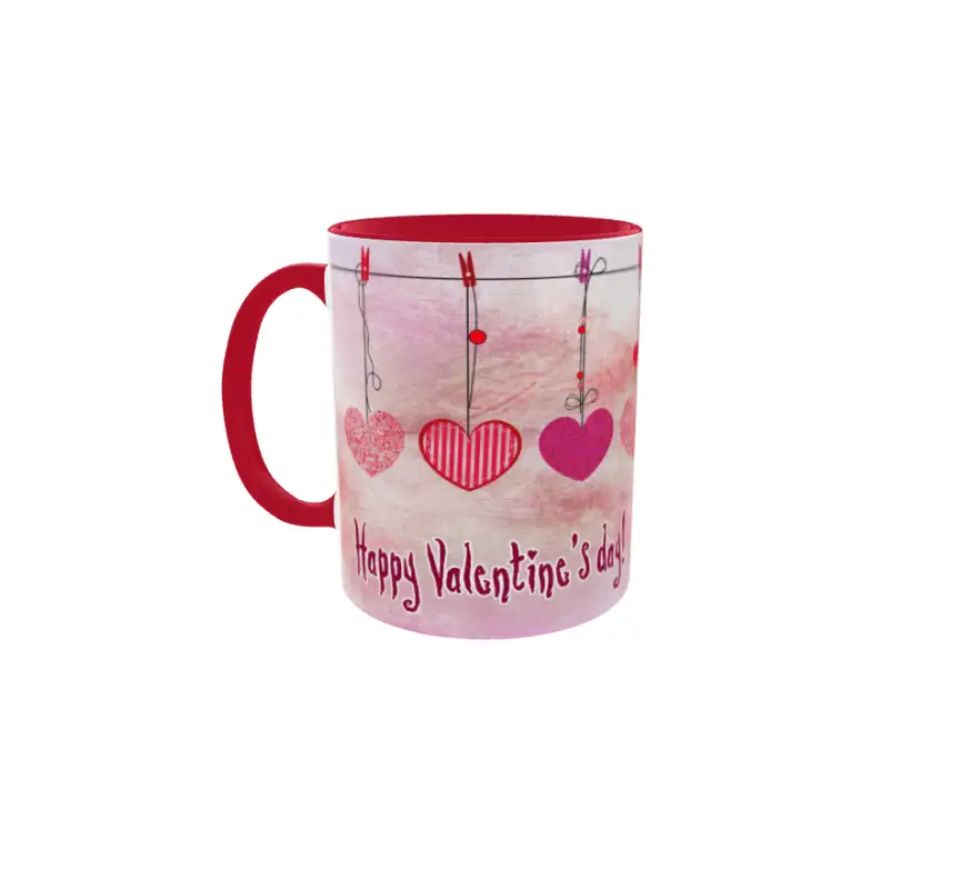 Happy valentine`s day, model 1, cana ceramica, 330mlv