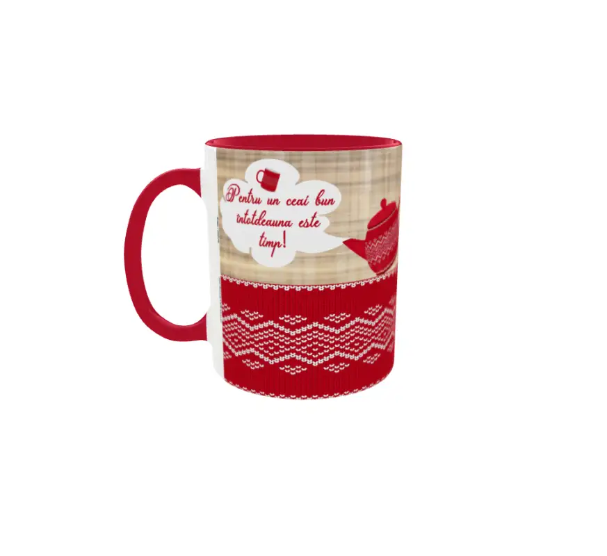 Pentru un ceai bun intodeauna este timp, cana ceramica, 330ml