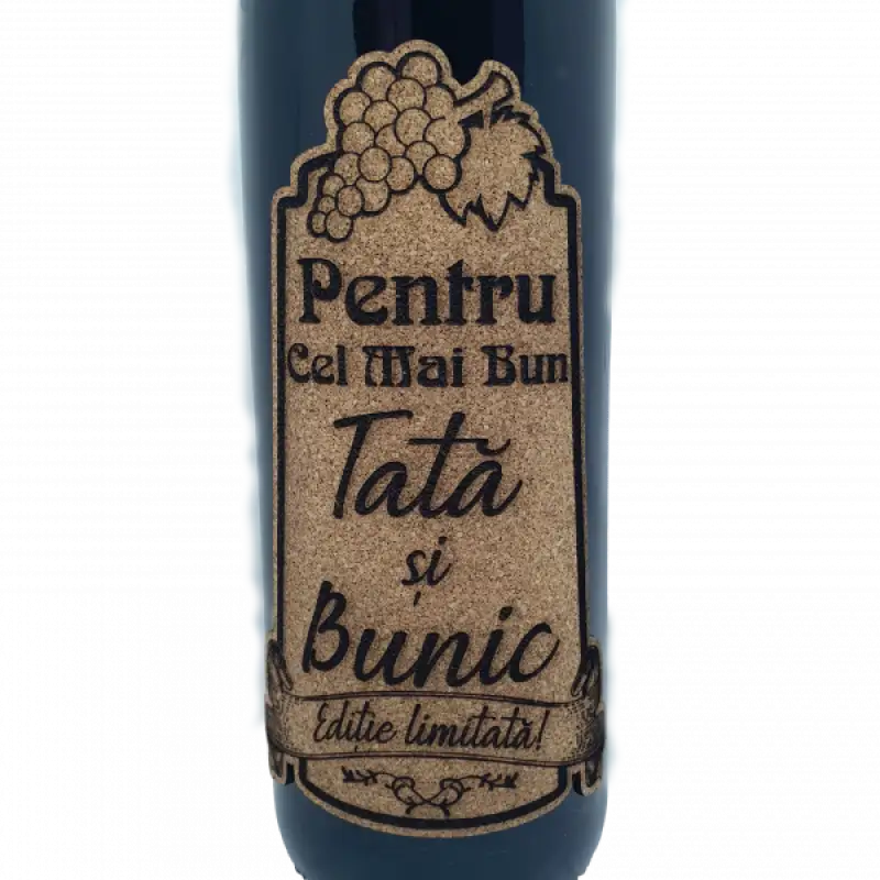 Pentru cel mai bun tata si bunic, eticheta pluta cu mesajv