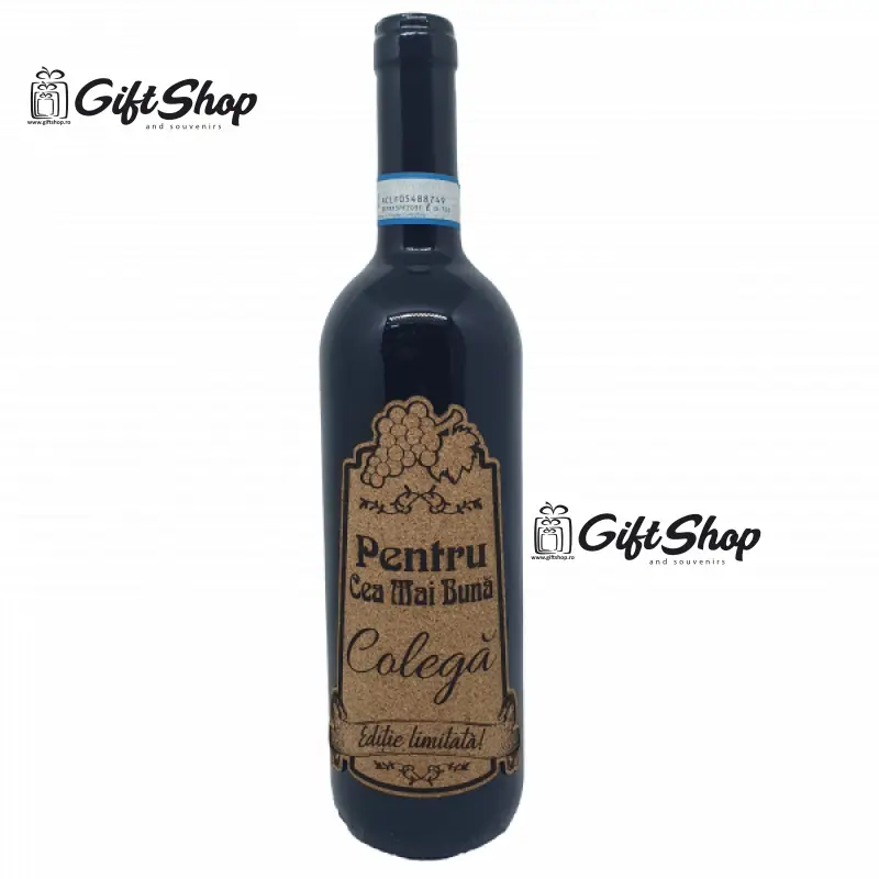 Pentru cea mai buna colega, editie limitata, vin rosu cabernet sauvignon, demisec, 750ml, 13.5% alcoolv