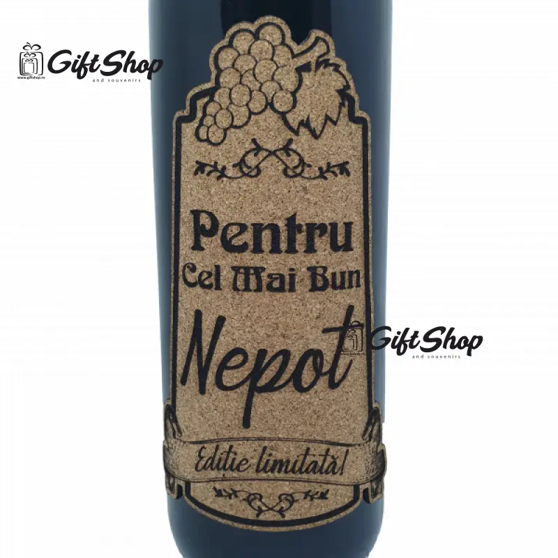 Pentru cel mai bun nepot, editie limitata, vin rosu cabernet sauvignon, demisec, 750ml, 13.5% alcool