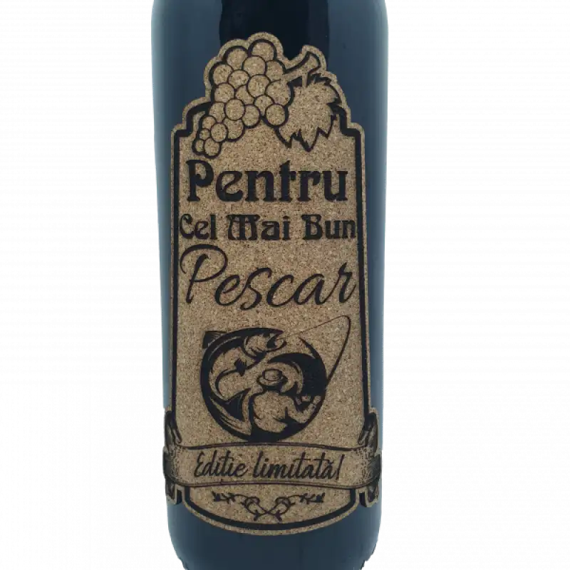 Pentru cel mai bun pescar, model 1, eticheta pluta cu mesajv