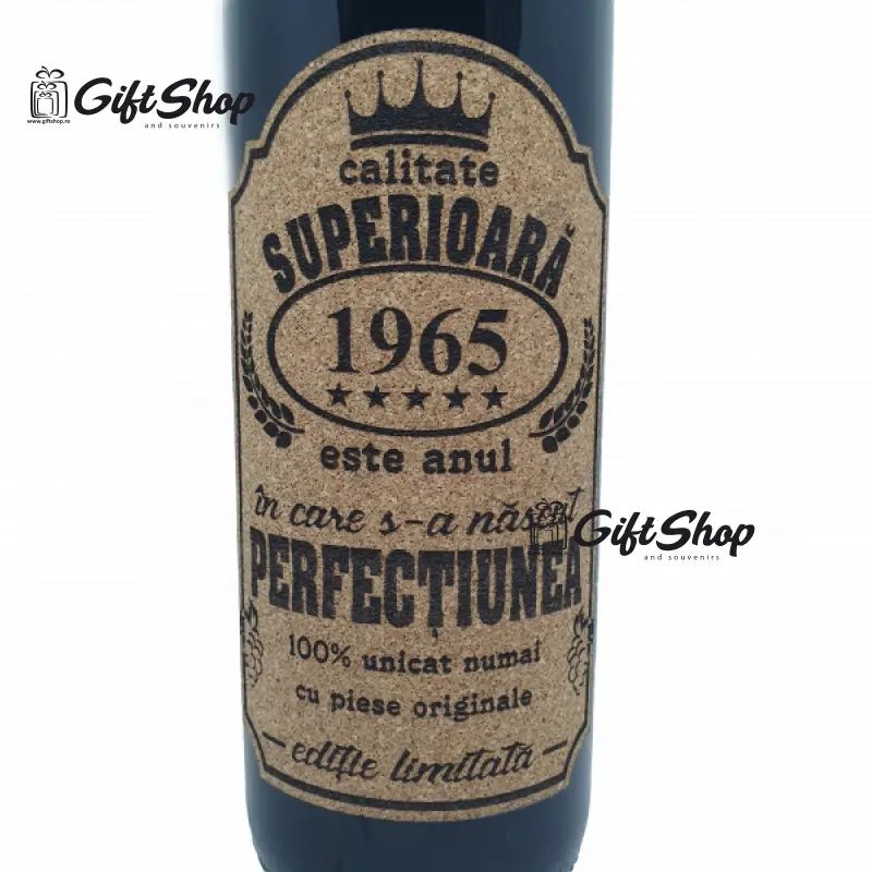 1965 este anul in care s-a nascut perfectiunea, editie limitata, vin rosu cabernet sauvignon, demisec, 750ml, 13.5% alcool