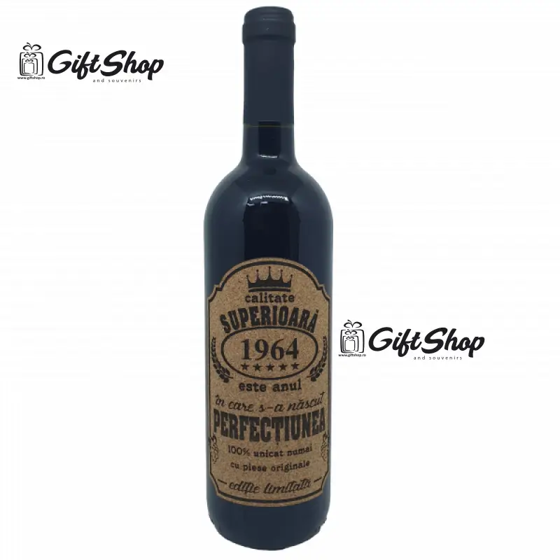 1964 este anul in care s-a nascut perfectiunea, editie limitata, vin rosu cabernet sauvignon, demisec, 750ml, 13.5% alcoolv