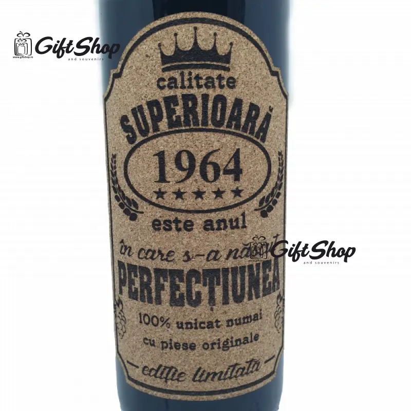 1964 este anul in care s-a nascut perfectiunea, editie limitata, vin rosu cabernet sauvignon, demisec, 750ml, 13.5% alcoolv