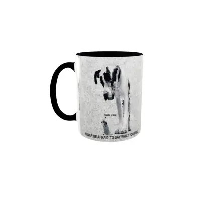 Never be afraid..., cana ceramica, 330ml