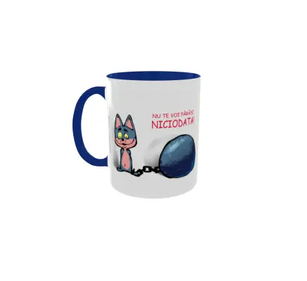 Nu te voi parasi niciodata, cana ceramica, 330ml
