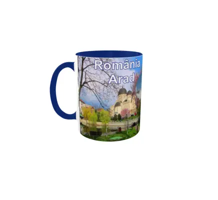 Arad romania, cana ceramica, 330ml, model 3