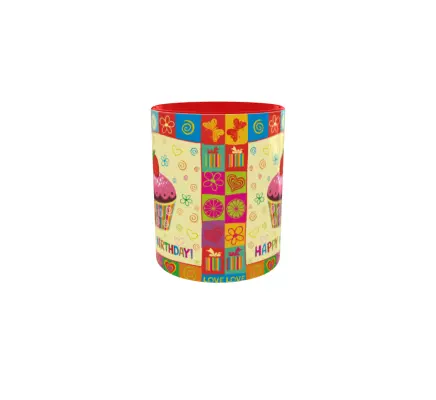 Happy birthday, cana ceramica, 330ml, model 1