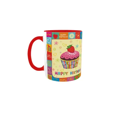 Happy birthday, cana ceramica, 330ml, model 1