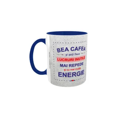Bea cafea si poti face..., cana ceramica, 330ml, model 2
