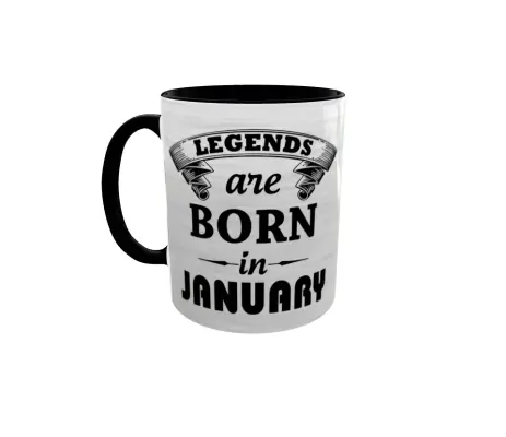 January, legends are born in, cana ceramica, 330ml, cgs1109a