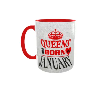 January, queens are born in, cana ceramica, 330ml, cgs1110a