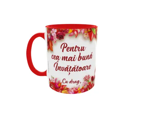 Pentru cea mai buna invatatoare, cana ceramica, 330ml, cgs1119