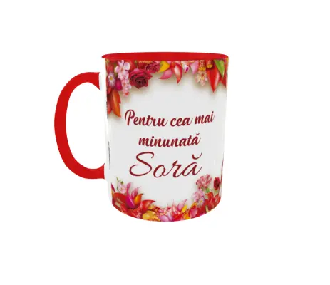 Pentru cea mai minunata sora, cana ceramica, 330ml, cgs1184