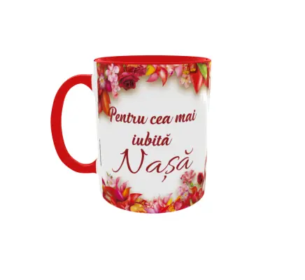 Pentru cea mai iubita nasa, cana ceramica, 330ml, cgs1203