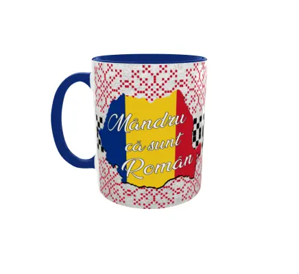 Mandru ca sunt roman, cana ceramica, 330ml,  cgs1329