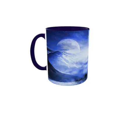 Blue moon, cana ceramica, 330ml