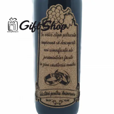 Felicitari pentru aniversare, vin rosu cabernet sauvignon, demisec, 750ml, 13.5% alcool.