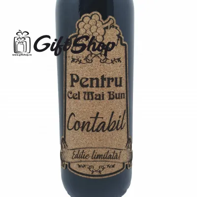 Pentru cel mai bun contabil, editie limitata, vin rosu cabernet sauvignon, demisec, 750ml, 13.5% alcool