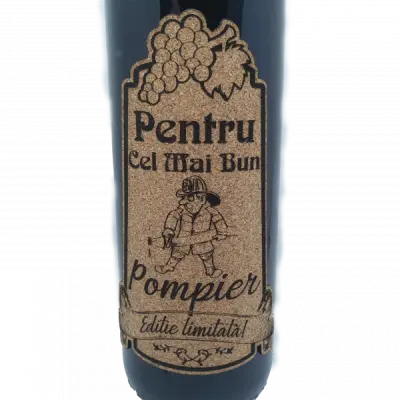 Pentru cel mai bun pompier, eticheta pluta cu mesaj