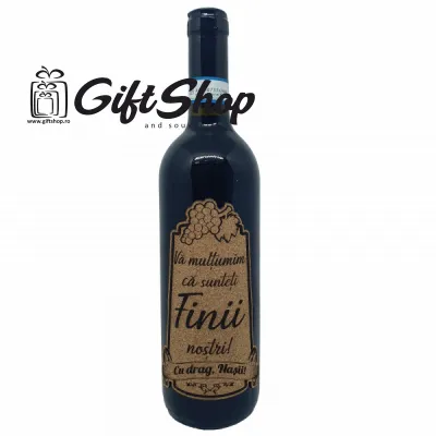 Va multumim ca sunteti finii nostri, editie limitata, vin rosu cabernet sauvignon, demisec, 750ml, 13.5% alcool