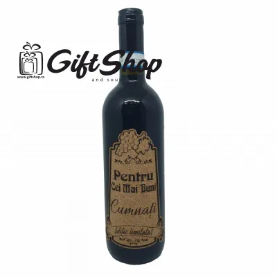 Pentru cei mai buni cumnati, editie limitata, vin rosu cabernet sauvignon, demisec, 750ml, 13.5% alcool