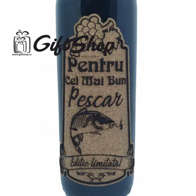 Pentru cel mai bun pescar, model 2, editie limitata, vin rosu cabernet sauvignon, demisec, 750ml, 13.5% alcool