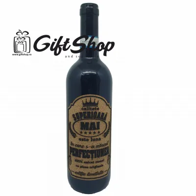 Mai este luna in care s-a nascut perfectiunea, editie limitata, vin rosu cabernet sauvignon, demisec, 750ml, 13.5% alcool