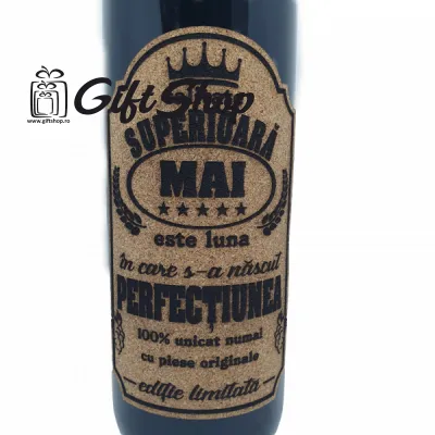 Mai este luna in care s-a nascut perfectiunea, editie limitata, vin rosu cabernet sauvignon, demisec, 750ml, 13.5% alcool
